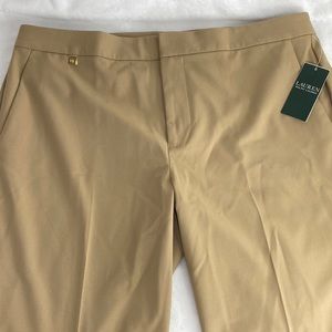 Lauren Ralph Lauren Stretch Woven Straight Leg Pants Size 14 NWT